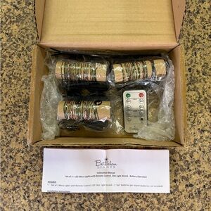 Bethlehem Lights LED Micro Lights with Remote - Set of 3